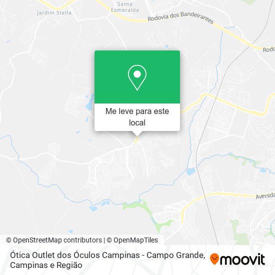 Ótica Outlet dos Óculos Campinas - Campo Grande mapa