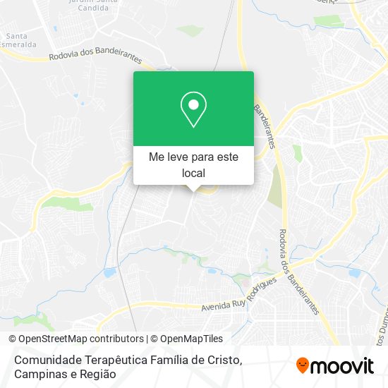 Comunidade Terapêutica Família de Cristo mapa