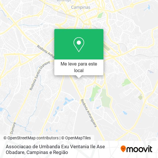 Associacao de Umbanda Exu Ventania Ile Ase Obadare mapa