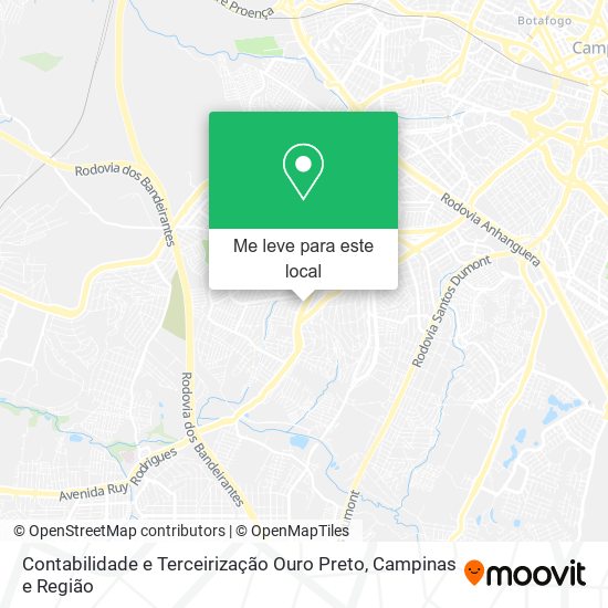 Contabilidade e Terceirização Ouro Preto mapa