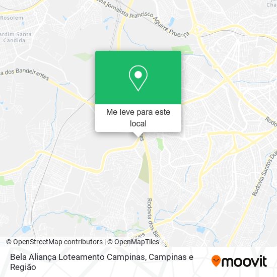 Bela Aliança Loteamento Campinas mapa