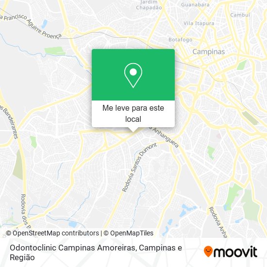 Odontoclinic Campinas Amoreiras mapa