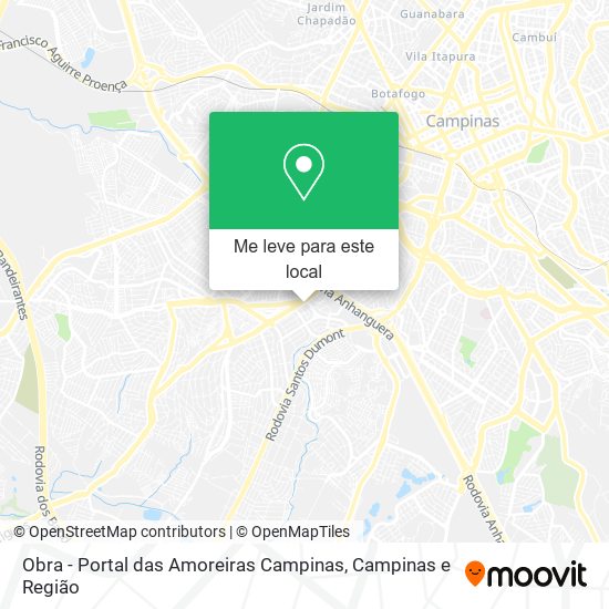 Obra - Portal das Amoreiras Campinas mapa