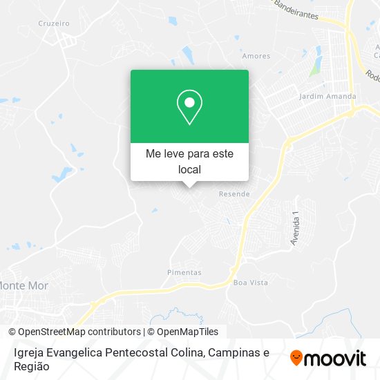 Igreja Evangelica Pentecostal Colina mapa