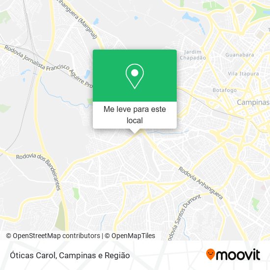 Óticas Carol mapa