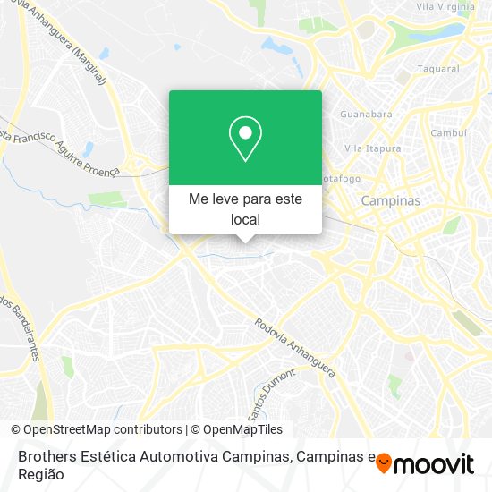 Brothers Estética Automotiva Campinas mapa