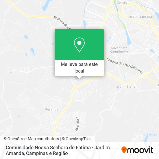 Comunidade Nossa Senhora de Fátima - Jardim Amanda mapa