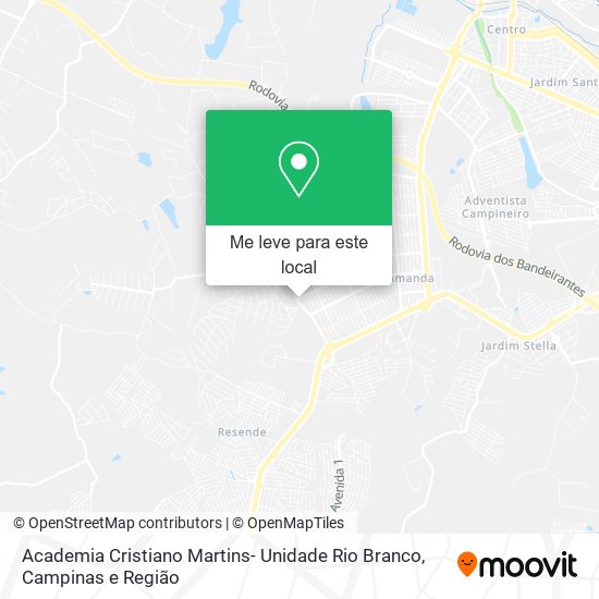 Academia Cristiano Martins- Unidade Rio Branco mapa