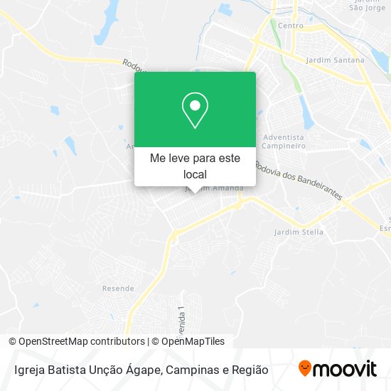 Igreja Batista Unção Ágape mapa