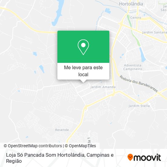 Loja Só Pancada Som Hortolândia mapa