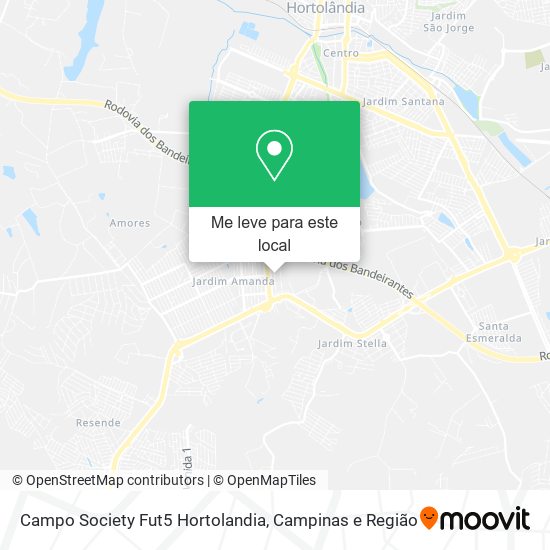 Campo Society Fut5 Hortolandia mapa