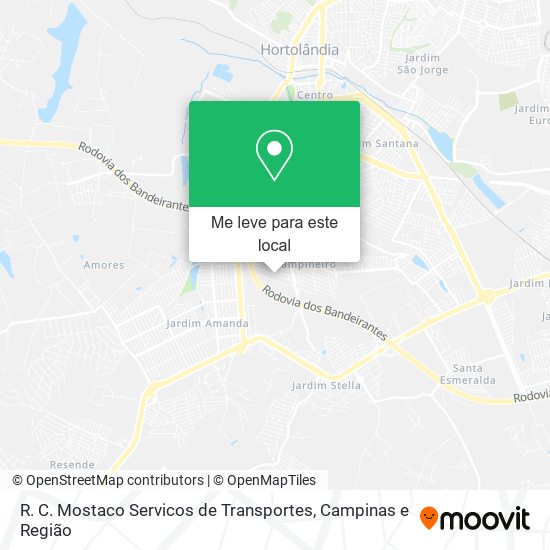 R. C. Mostaco Servicos de Transportes mapa