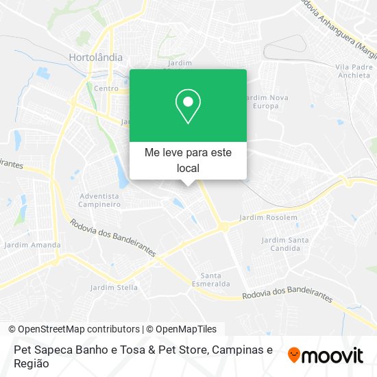 Pet Sapeca Banho e Tosa & Pet Store mapa