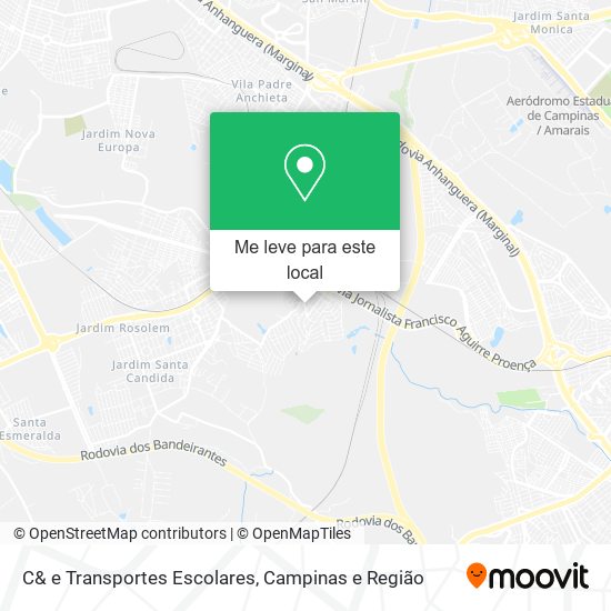 C& e Transportes Escolares mapa