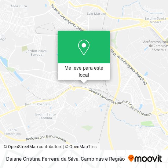 Daiane Cristina Ferreira da Silva mapa