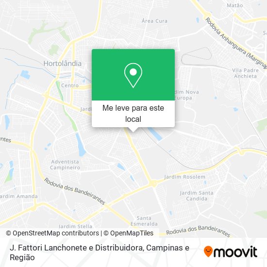 J. Fattori Lanchonete e Distribuidora mapa