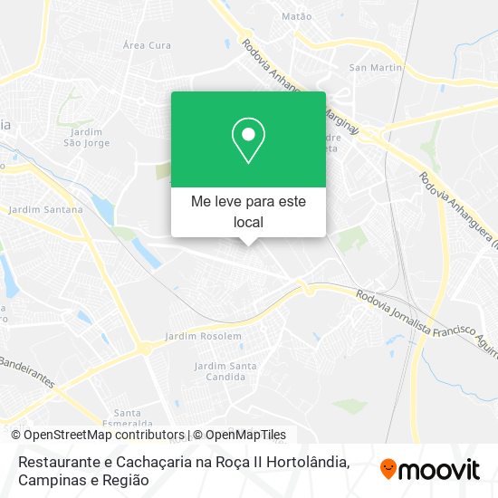 Restaurante e Cachaçaria na Roça II Hortolândia mapa