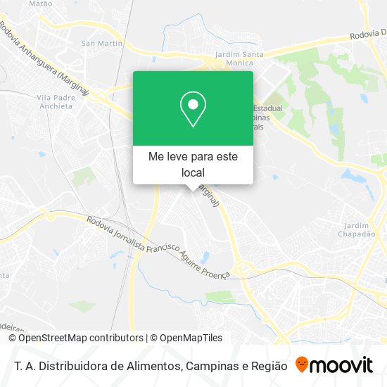 T. A. Distribuidora de Alimentos mapa