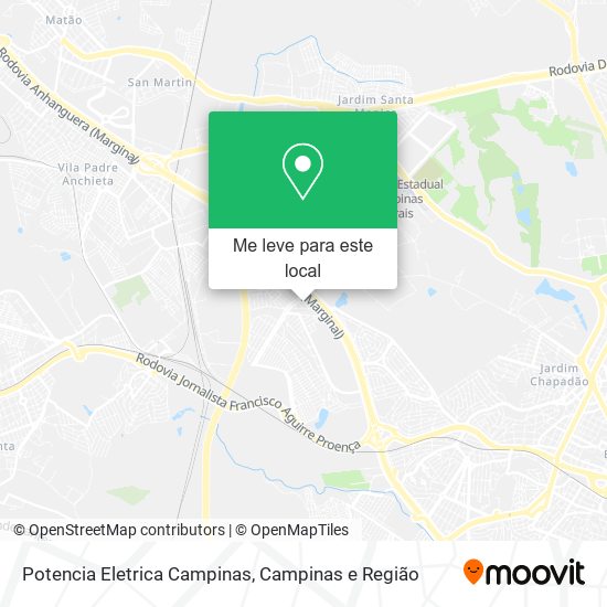 Potencia Eletrica Campinas mapa