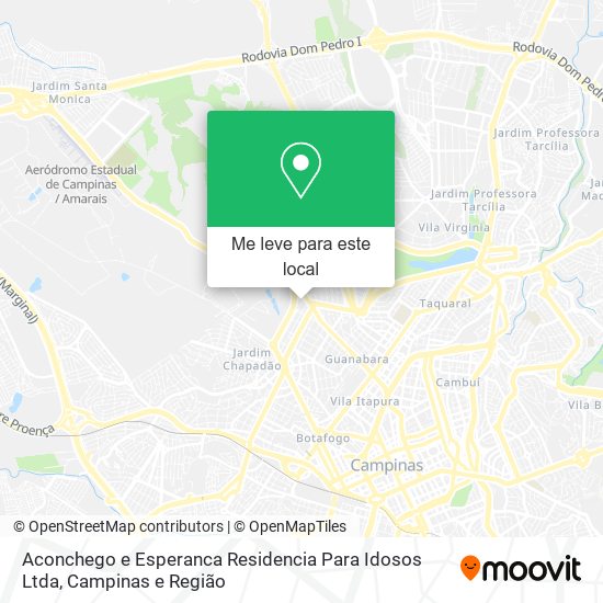 Aconchego e Esperanca Residencia Para Idosos Ltda mapa