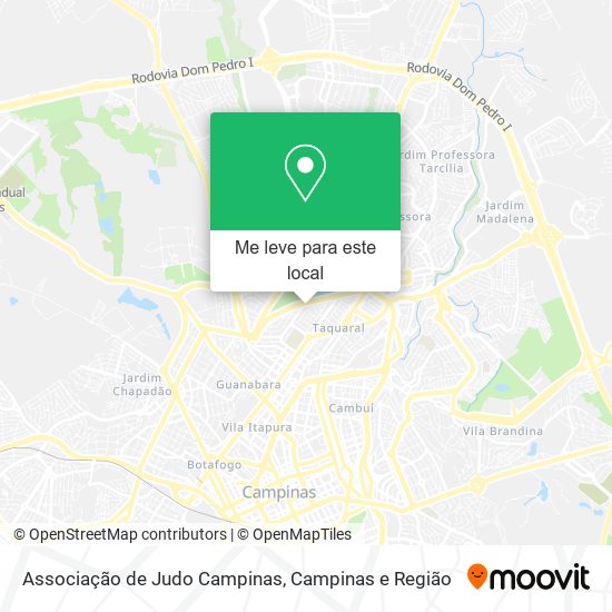 Associação de Judo Campinas mapa