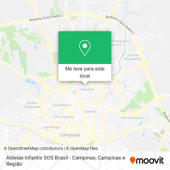 Aldeias Infantis SOS Brasil - Campinas mapa