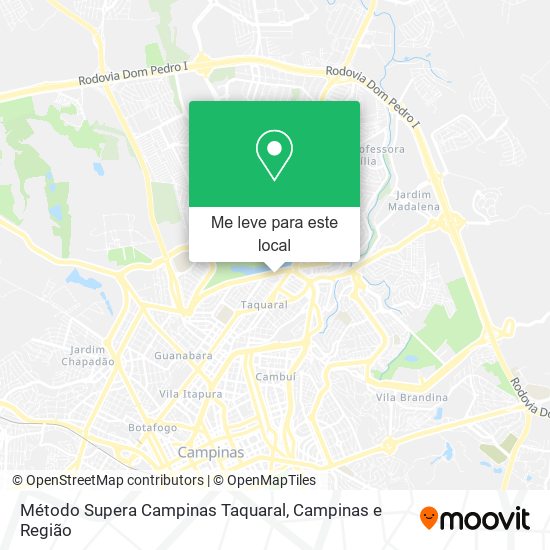 Método Supera Campinas Taquaral mapa