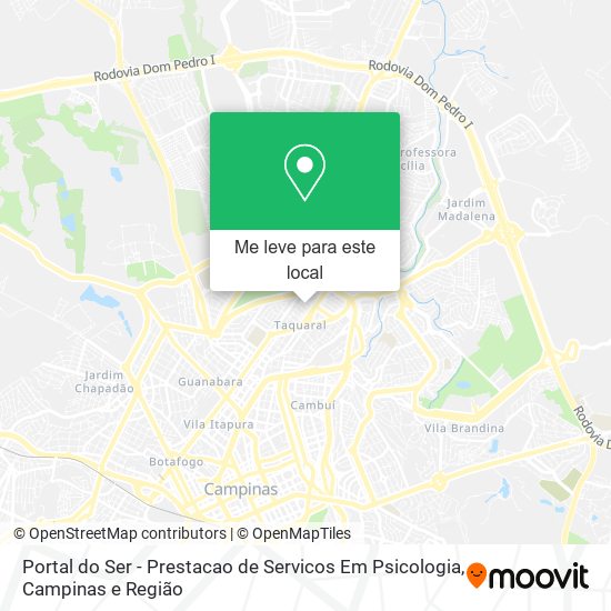 Portal do Ser - Prestacao de Servicos Em Psicologia mapa