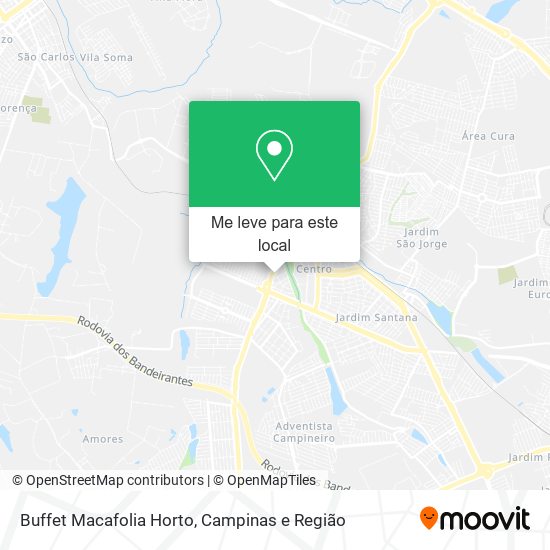 Buffet Macafolia Horto mapa