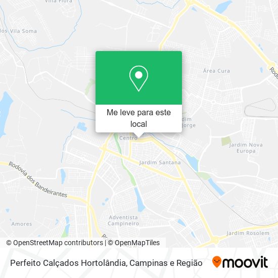 Perfeito Calçados Hortolândia mapa
