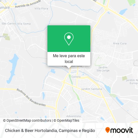 Chicken & Beer Hortolandia mapa