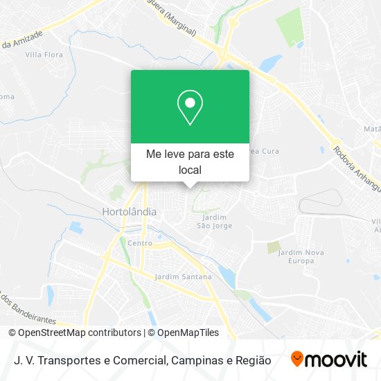 J. V. Transportes e Comercial mapa