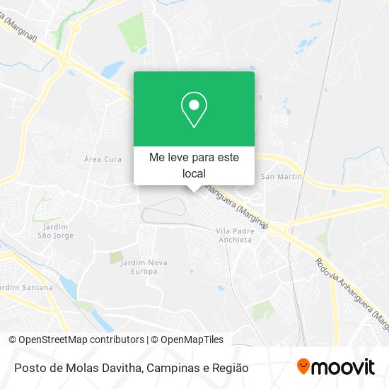 Posto de Molas Davitha mapa