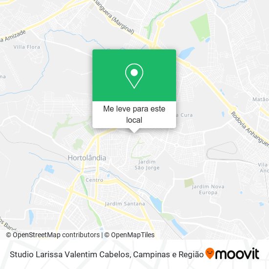 Studio Larissa Valentim Cabelos mapa
