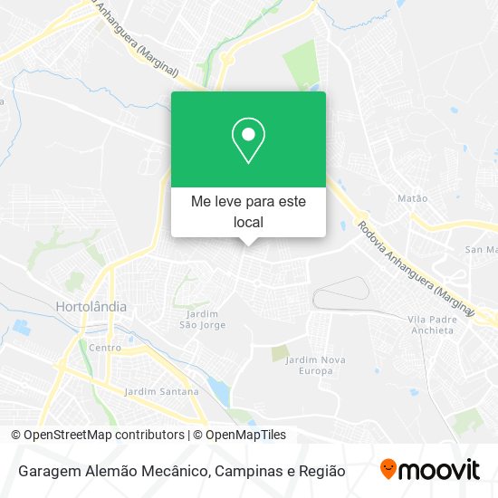 Garagem Alemão Mecânico mapa