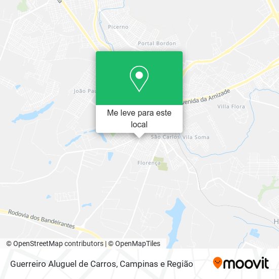 Guerreiro Aluguel de Carros mapa