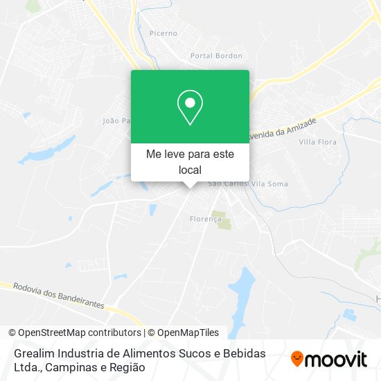 Grealim Industria de Alimentos Sucos e Bebidas Ltda. mapa