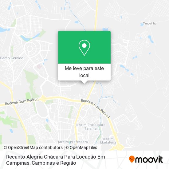 Recanto Alegria Chácara Para Locação Em Campinas mapa