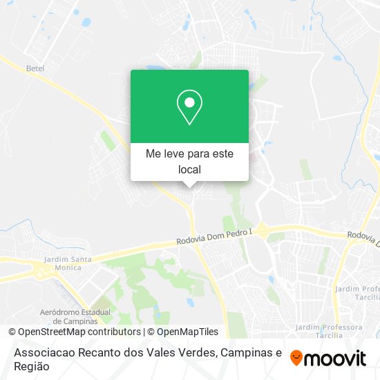 Associacao Recanto dos Vales Verdes mapa