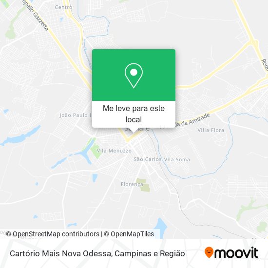 Cartório Mais Nova Odessa mapa
