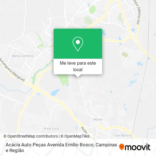 Acácia Auto Peças Avenida Emílio Bosco mapa