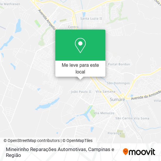 Mineirinho Reparações Automotivas mapa