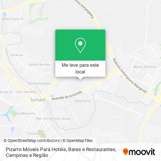Pizarro Móveis Pará Hotéis, Bares e Restaurantes mapa