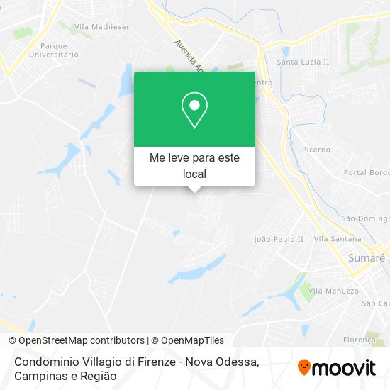 Condominio Villagio di Firenze - Nova Odessa mapa