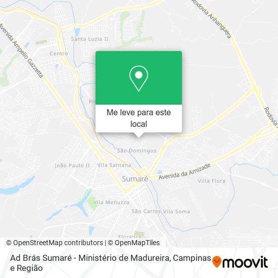 Ad Brás Sumaré - Ministério de Madureira mapa