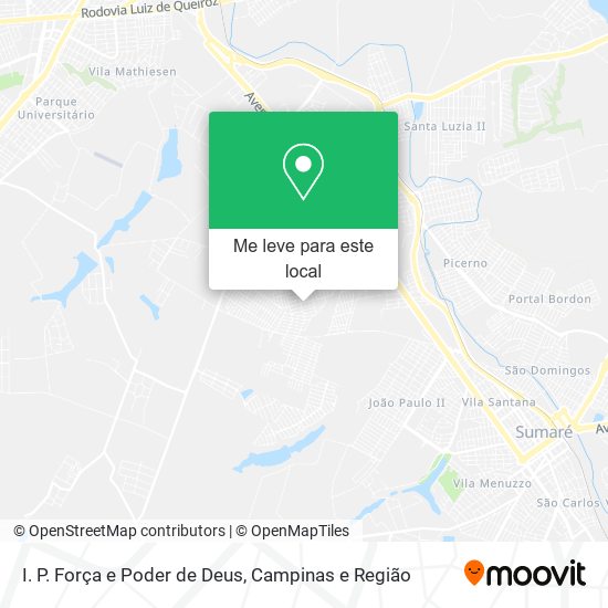 I. P. Força e Poder de Deus mapa