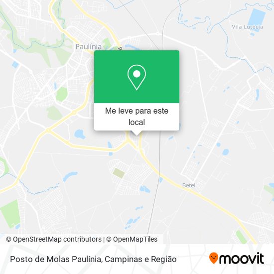 Posto de Molas Paulínia mapa