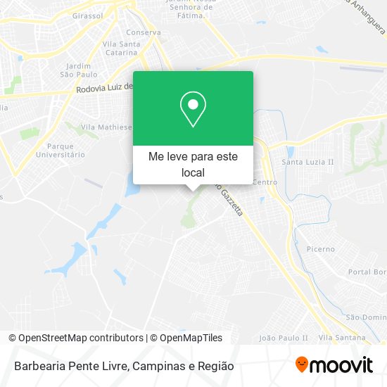 Barbearia Pente Livre mapa