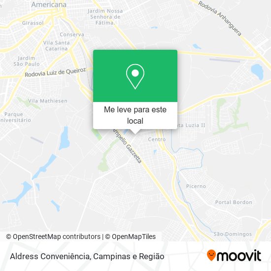 Aldress Conveniência mapa