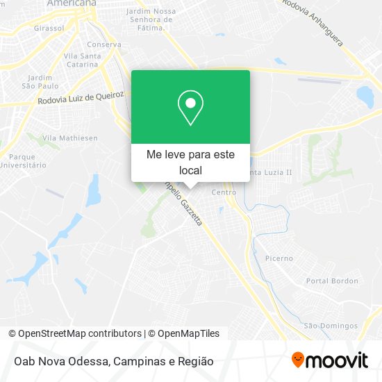Oab Nova Odessa mapa